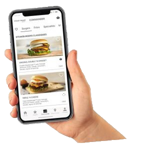 Application mobile de l'enseigne Steak 'n Shake