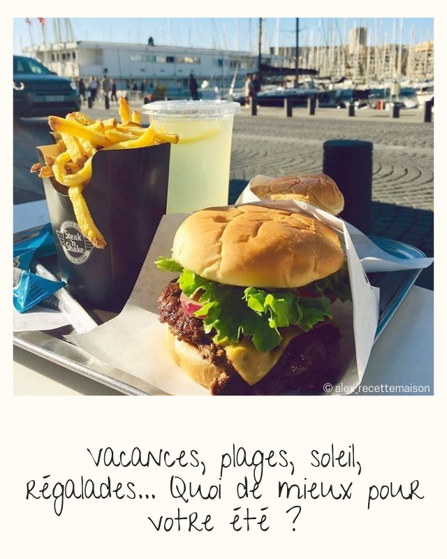 plateau burger gourmet sur le port de Marseille