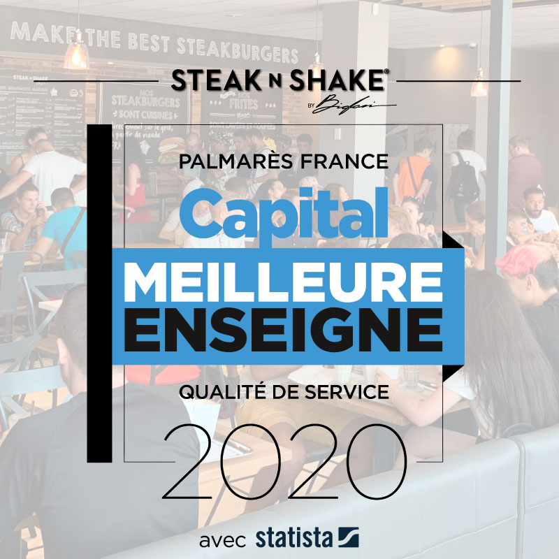 Steak 'n Shake élue meilleure chaîne de burgers 2020 en France